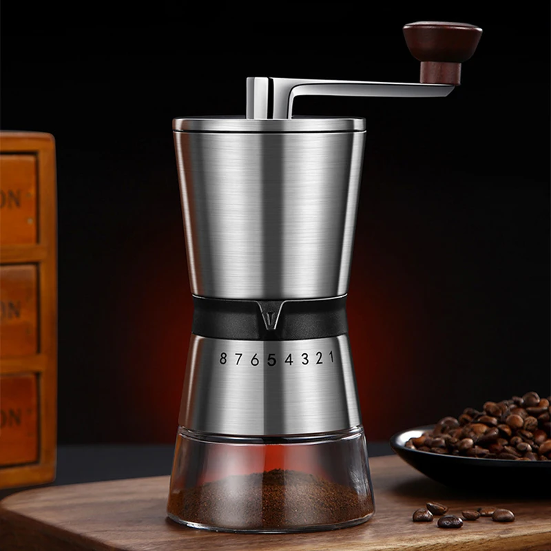 Burr Hand Grinder - Moulin à café manuel réglable 8
