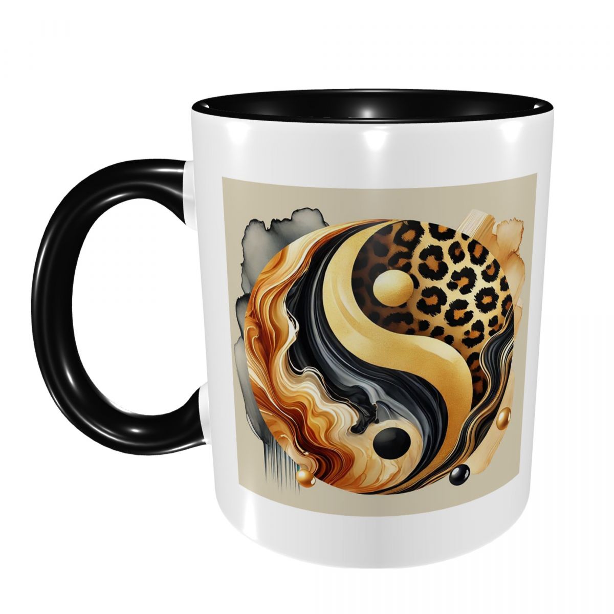 Coffee Tea Yin Yang - Tasse à café en céramique amusante