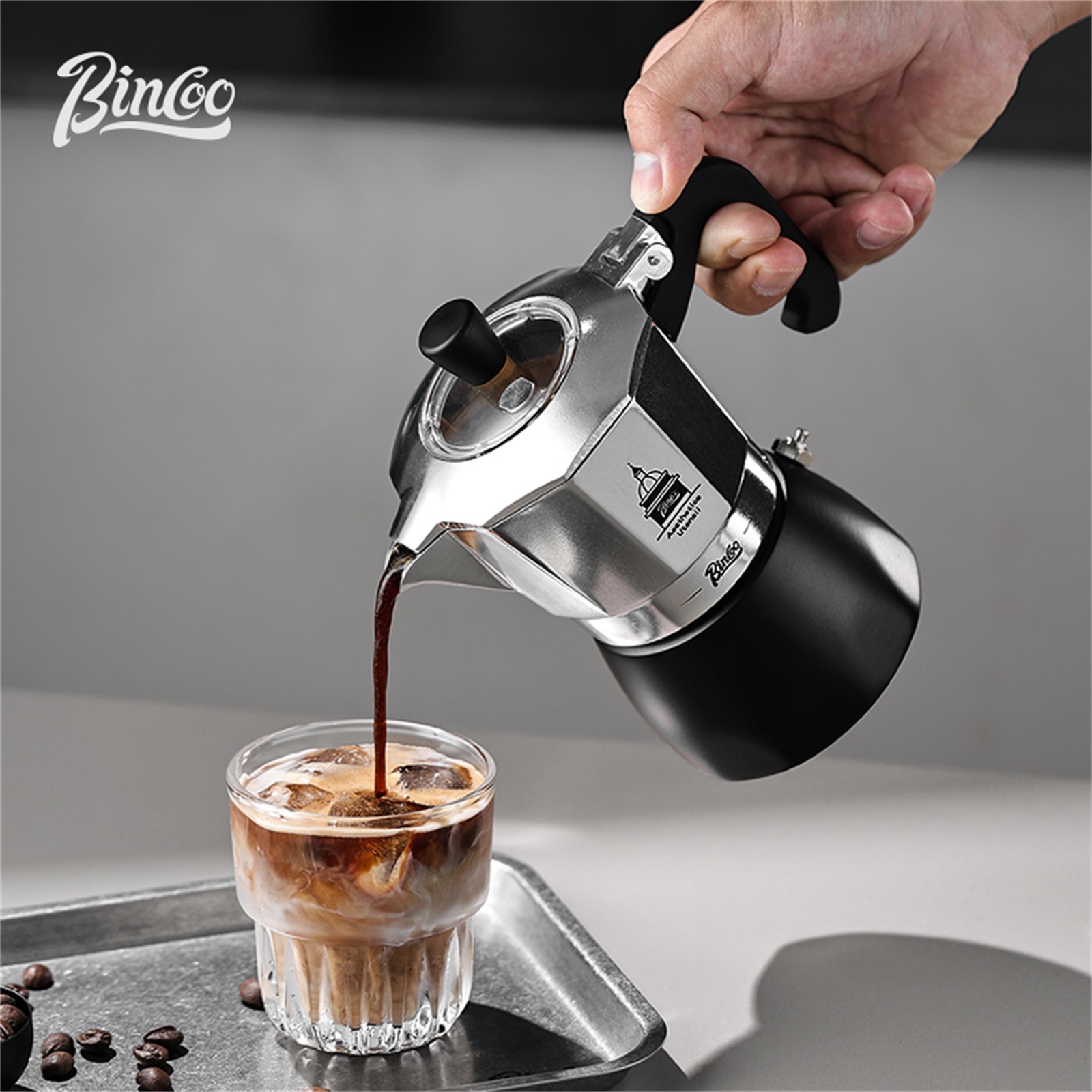 Coffee Tea Espresso - BINCOO Pot Moka à Double Valve,
