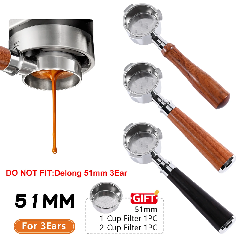 Coffee And Tea Filter - Porte-filtre à café sans fond, 51mm,