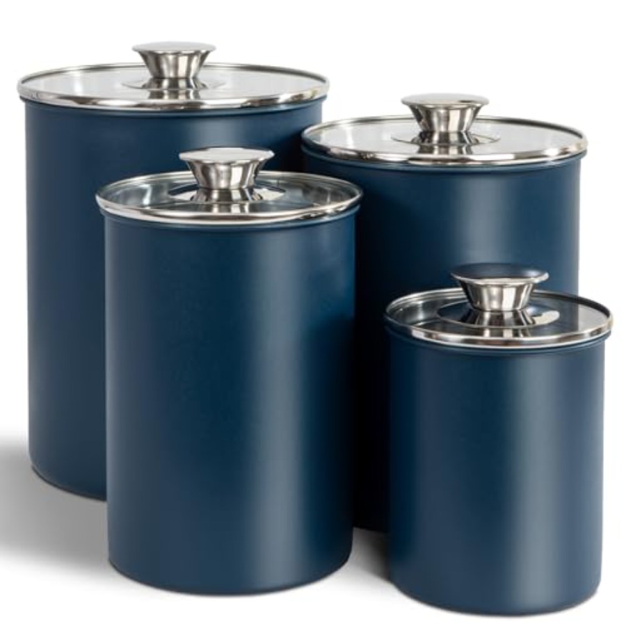 Canister Coffee Sugar Tea - Ensemble de 4 boîtes à provisions