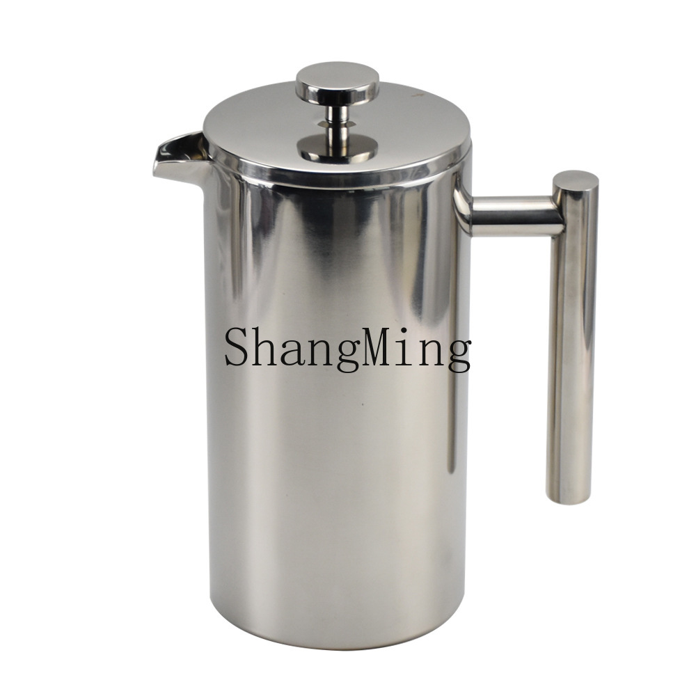 Coffee Tea Press - Cafetière à piston en acier inoxydable