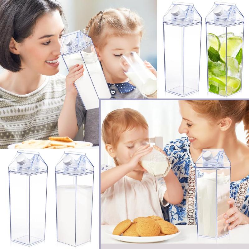 Coffee Tea Box - Bouteille de lait transparente de 750ML,
