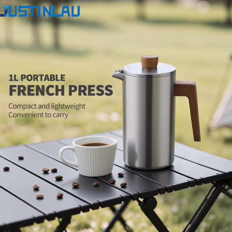 Coffee Tea Press - Cafetière à piston JUSTINLAU 1000 ml