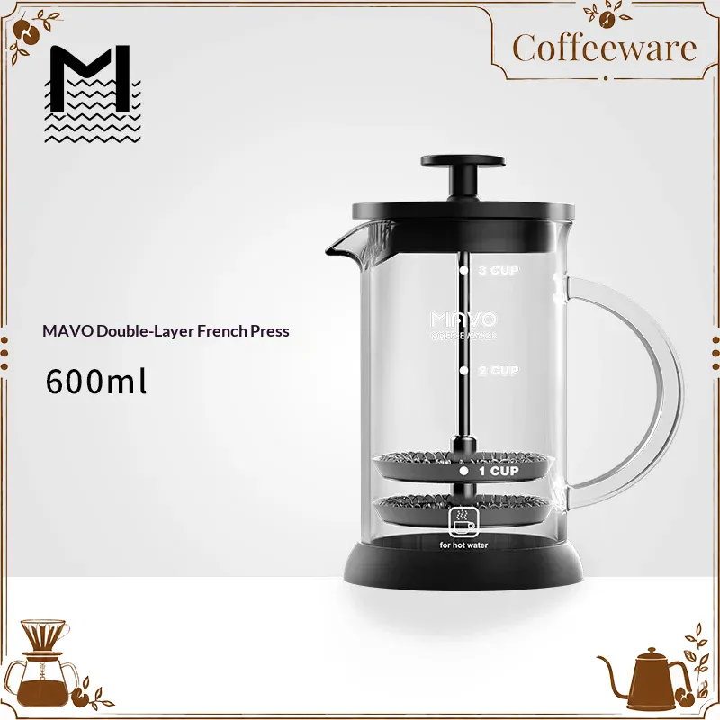 Coffee Tea Press - Cafetière à piston MAVO avec double