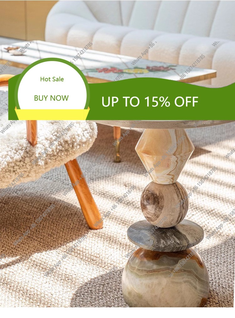 Coffee Tea Nook - Table basse ronde en marbre XS,