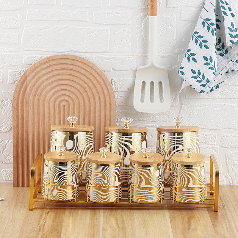 Canister Coffee Sugar Tea - Ensemble de 7 boîtes de cuisine