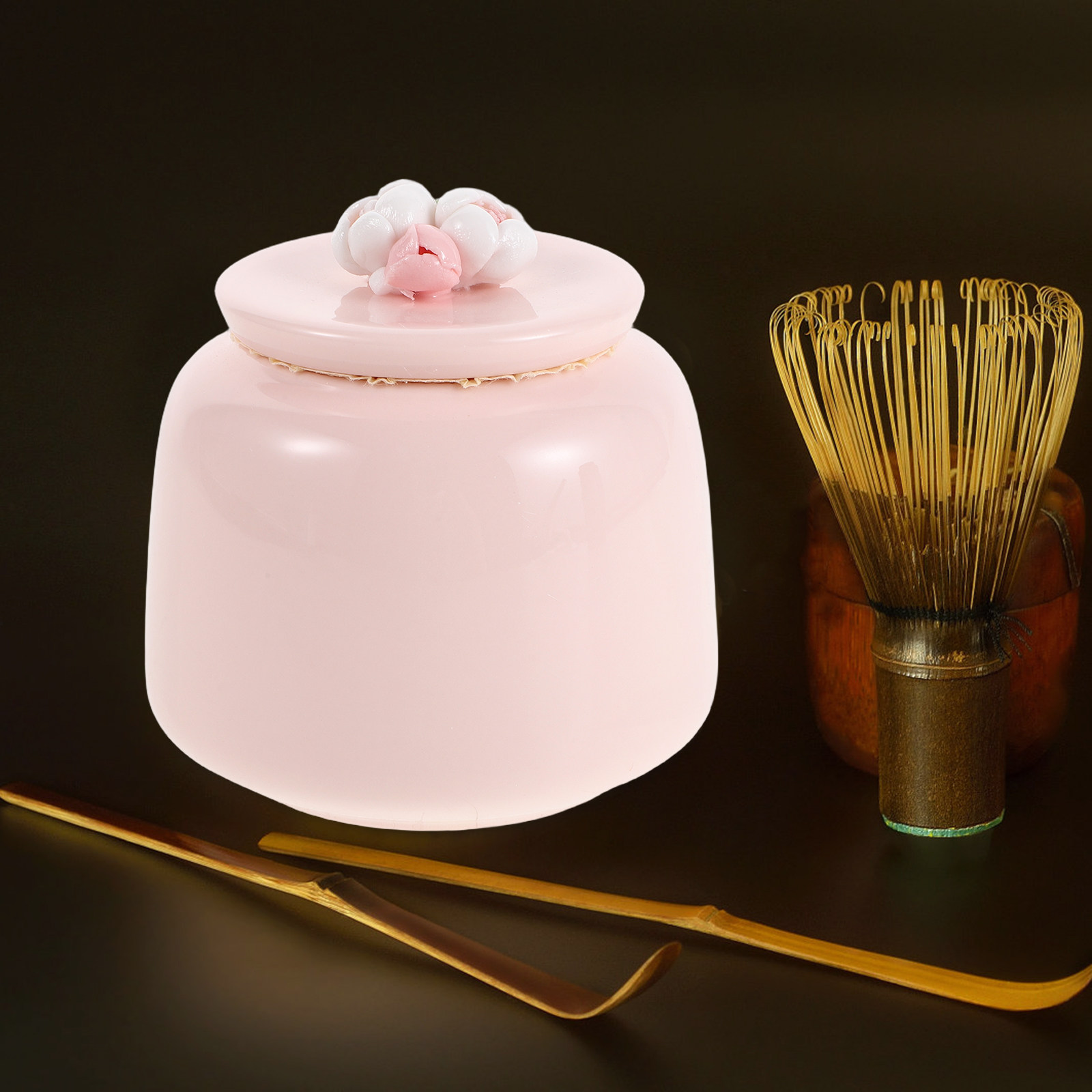 Pot à thé en céramique rose, b - Canister Coffee Sugar Tea avis et prix