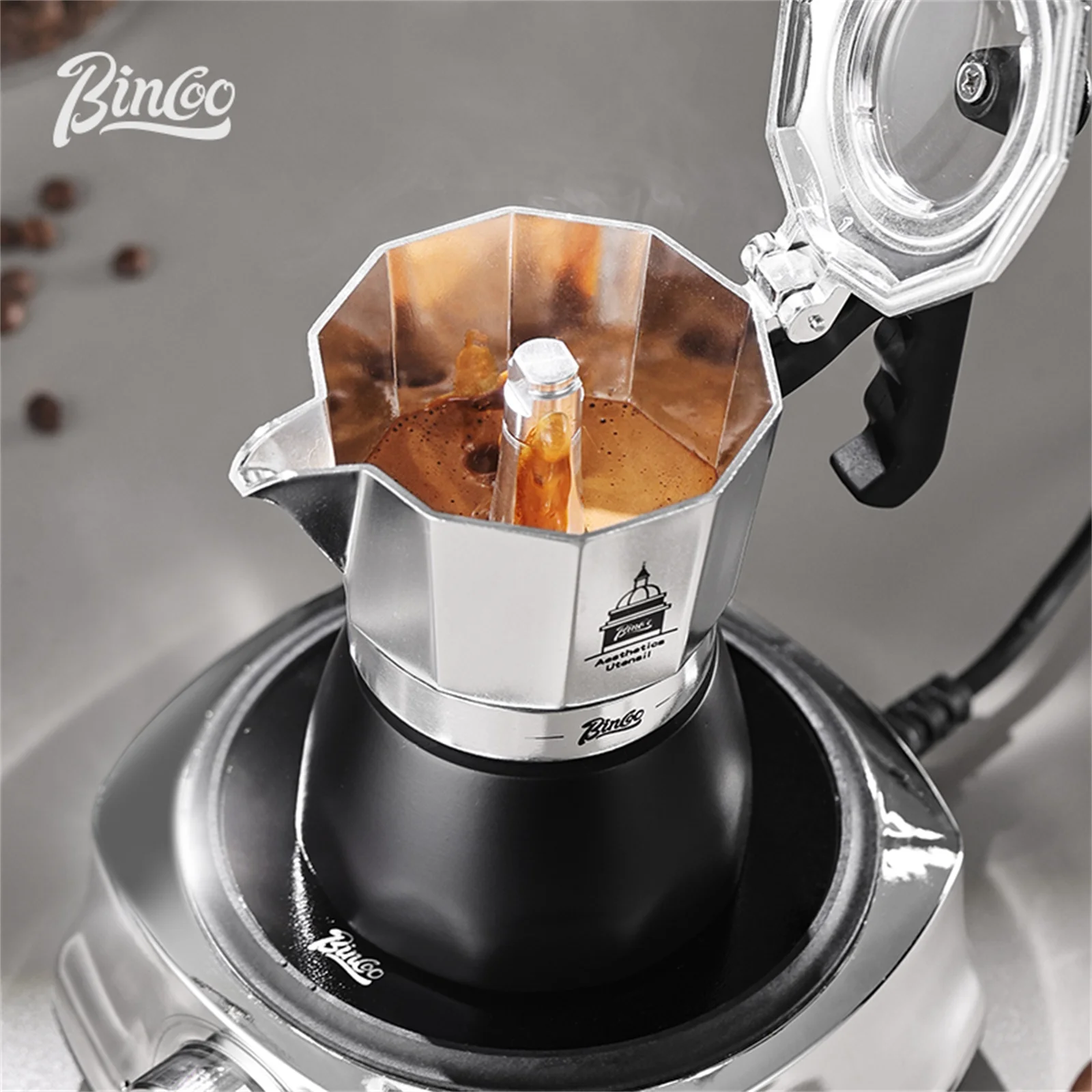 BINCOO Pot Moka à Double Valve - Coffee Tea Espresso avis et prix
