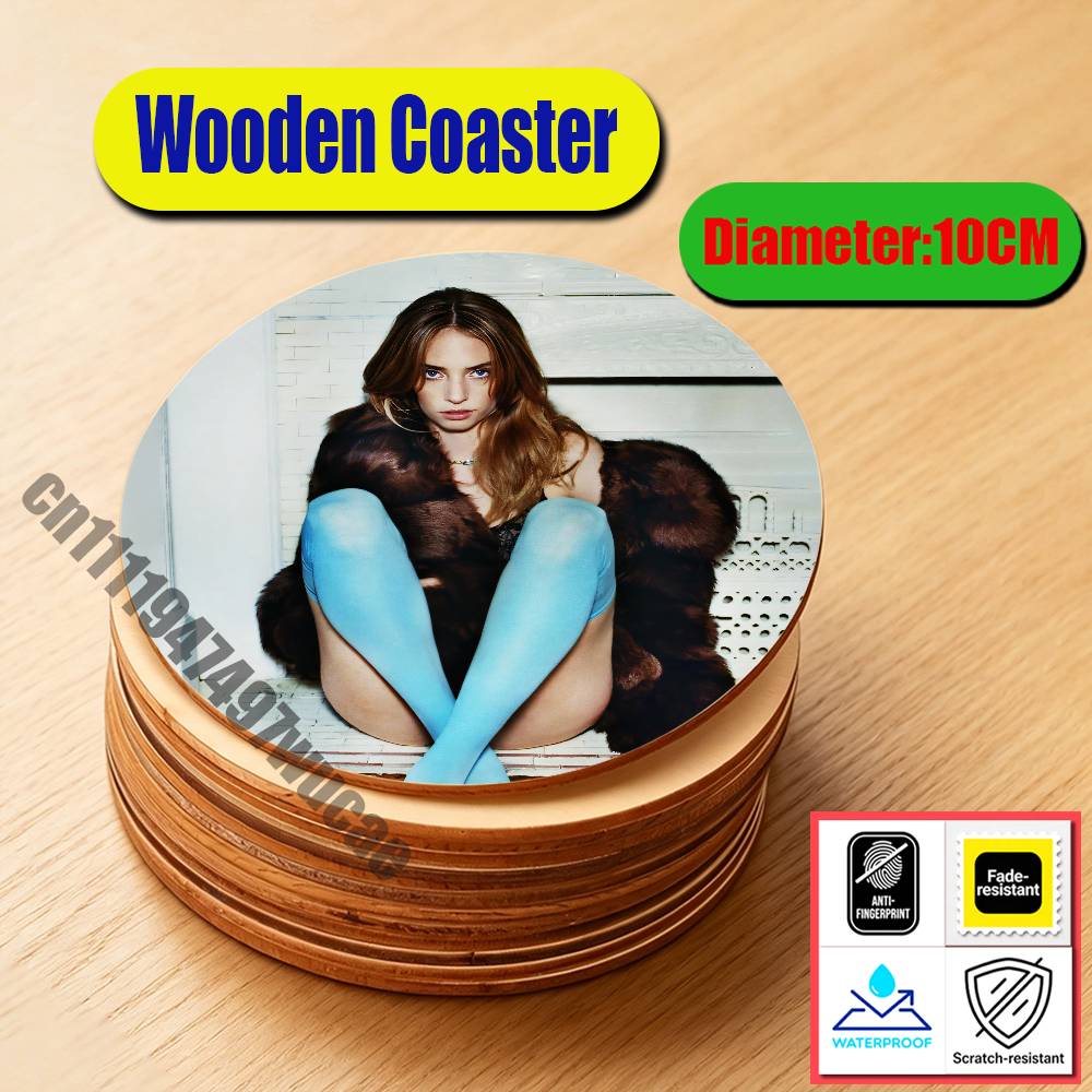 Sous-verre rond en bois person - Maya Coffee & Tea Ulasan avis et prix