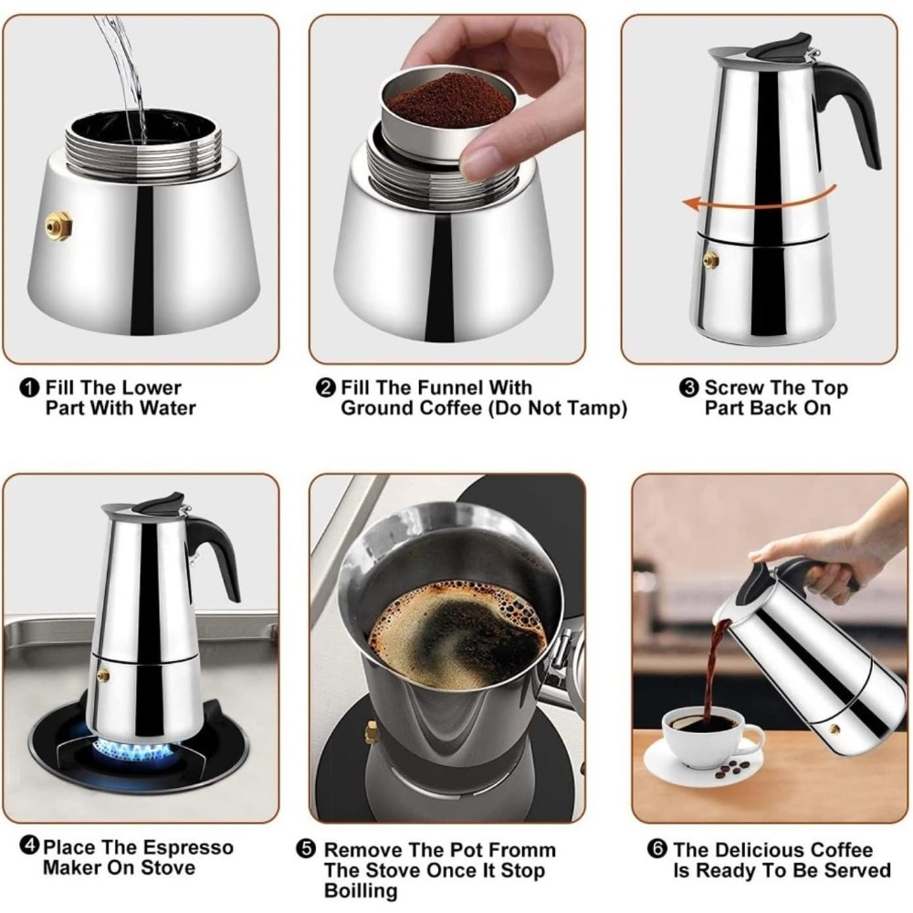 Cafetière à expresso en acier  - Coffee Tea Espresso avis et prix