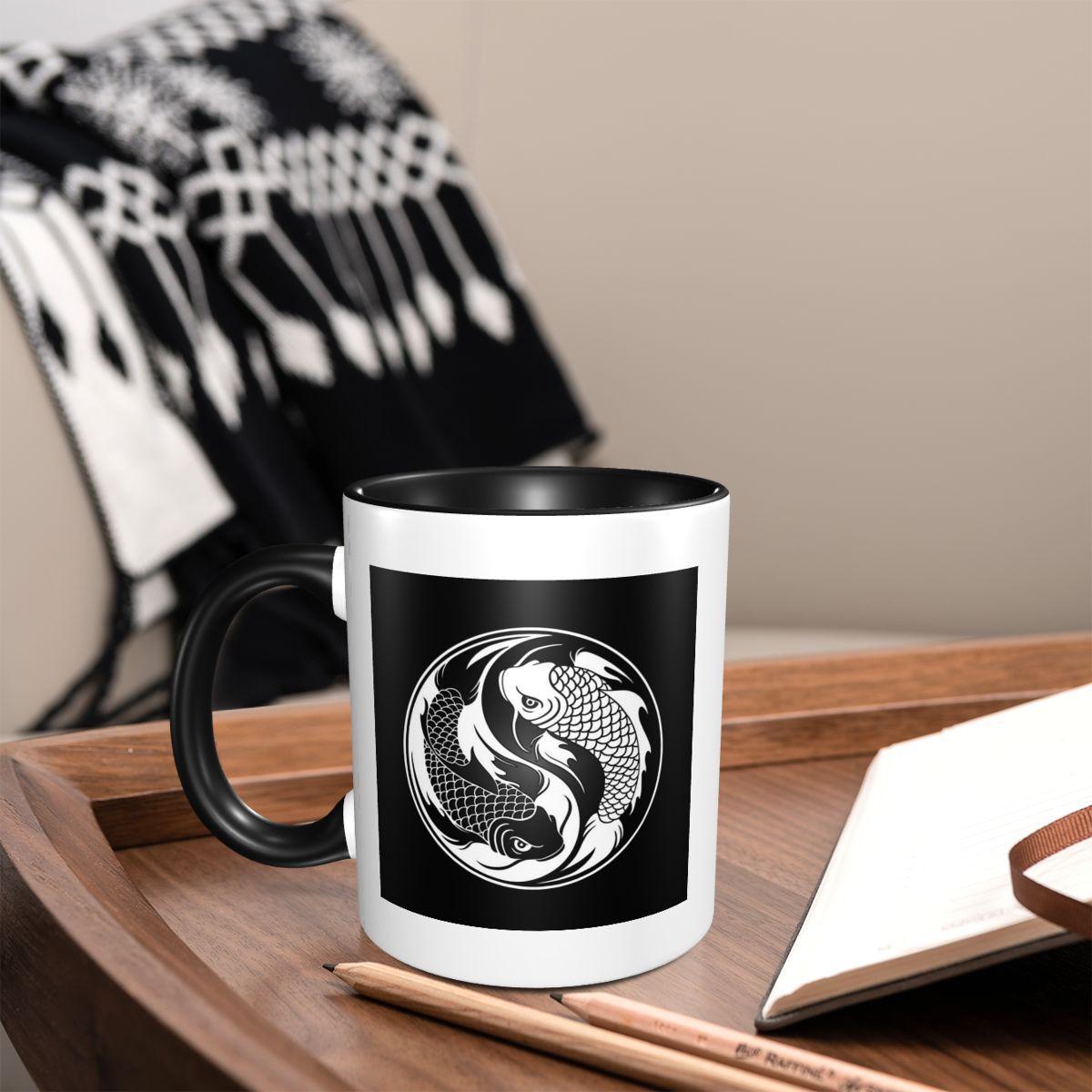 Tasse à poisson Yin Yang Koi n - Coffee Tea Yin Yang avis et prix