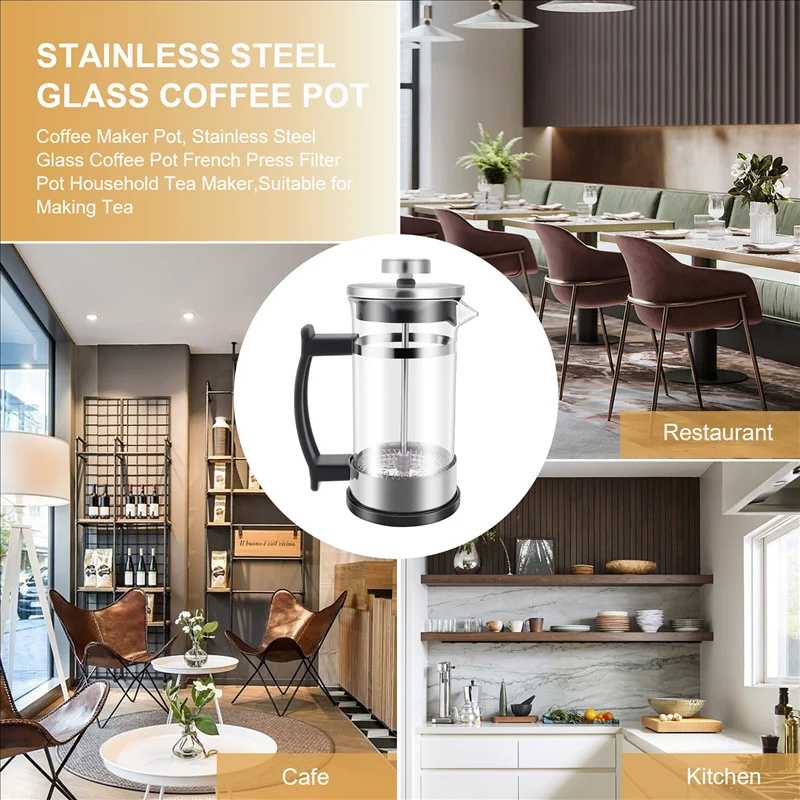 Cafetière à piston en verre bo - Coffee Tea Press avis et prix